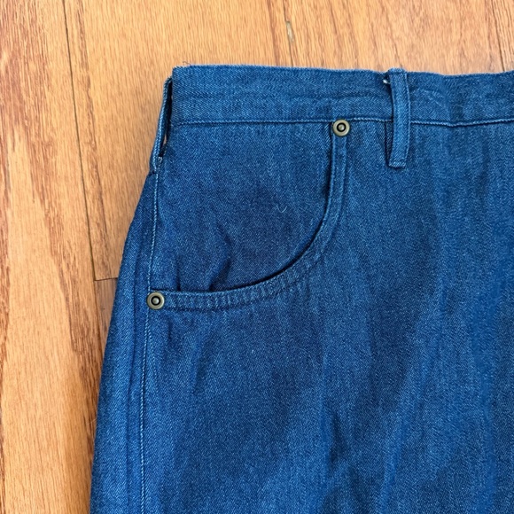 Blair Women's Long Button Up Front Jean Maxi Skirt Size Large - Picture 3 of 9